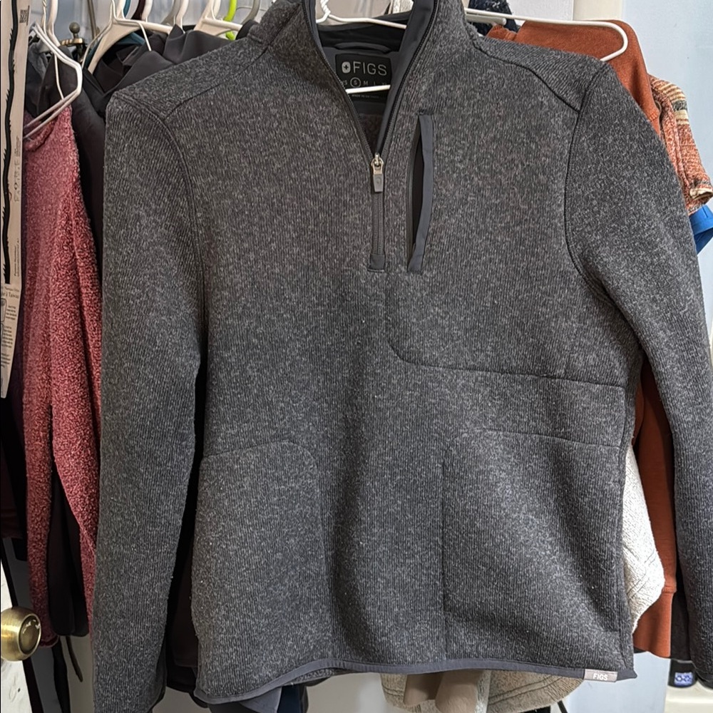 Figs Gray Zip Up Jacket Versatile and Timeless